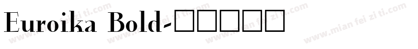 Euroika Bold字体转换